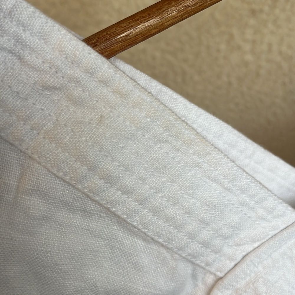 Madewell Square-Neck Mini Dress in 100% Linen Womens Size 6 White - Picture 4 of 12